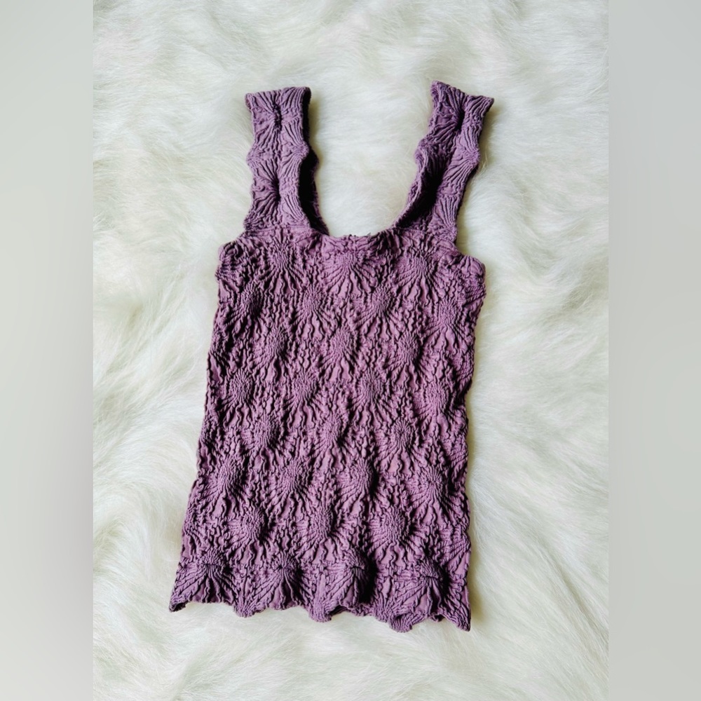 Free People intimately scalloped square neck tank small